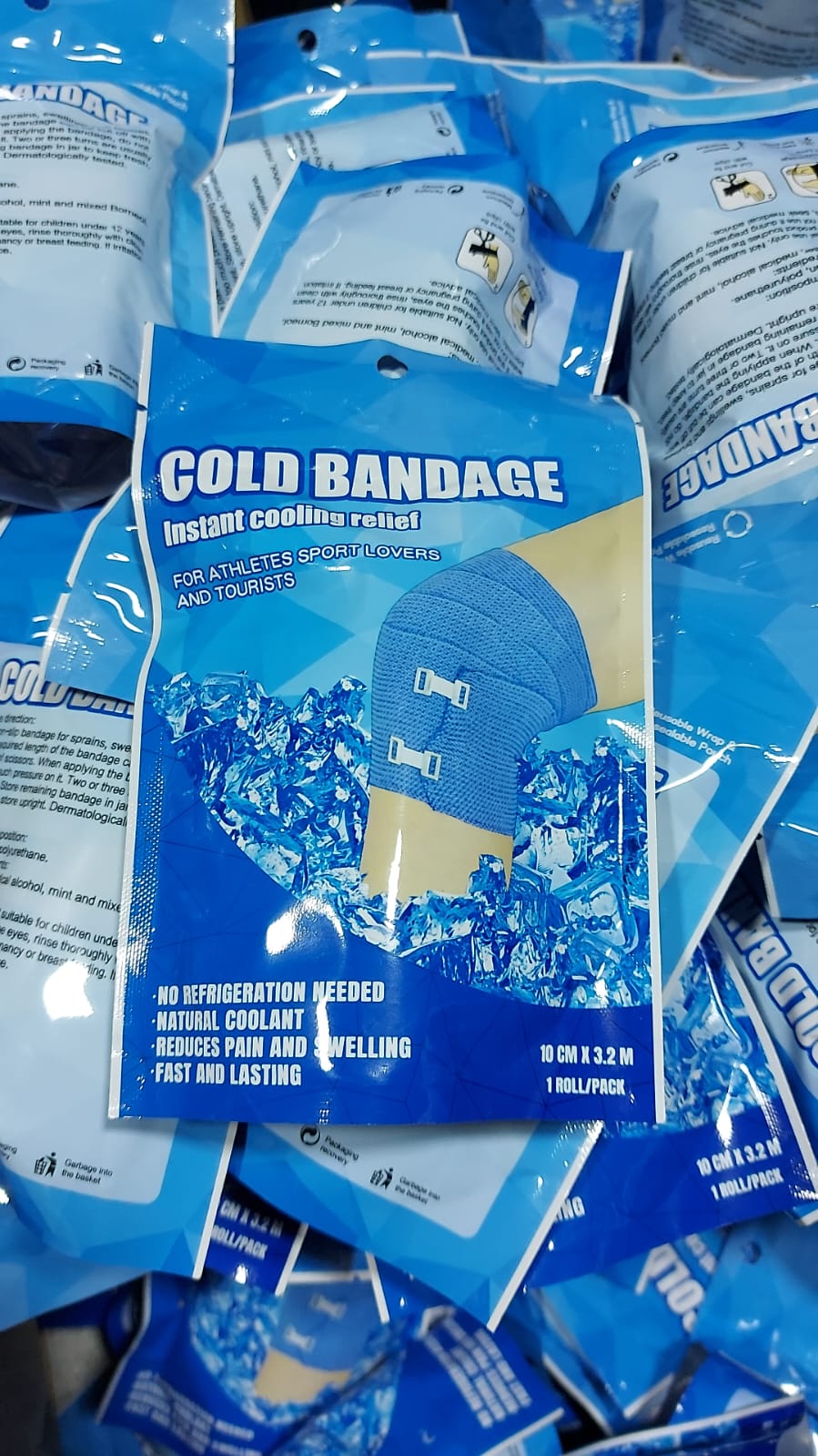 Venda de hielo para dolor muscular