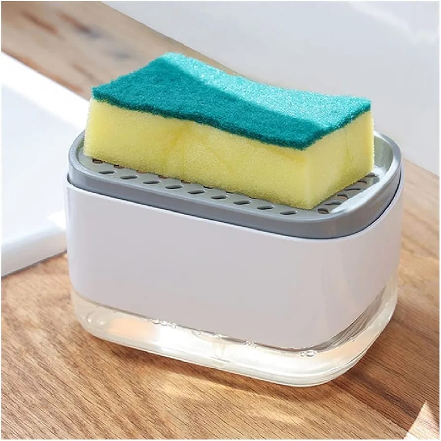 Dispensador de Jabon Con Soporte Esponja