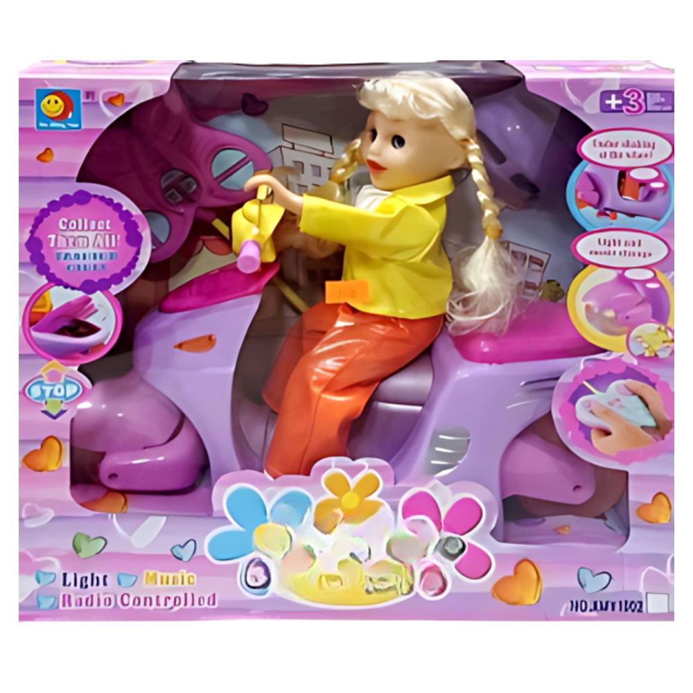 🛵 Muñeca Articulada Moto Clásica Tipo - ¡Aventuras sobre ruedas! 3