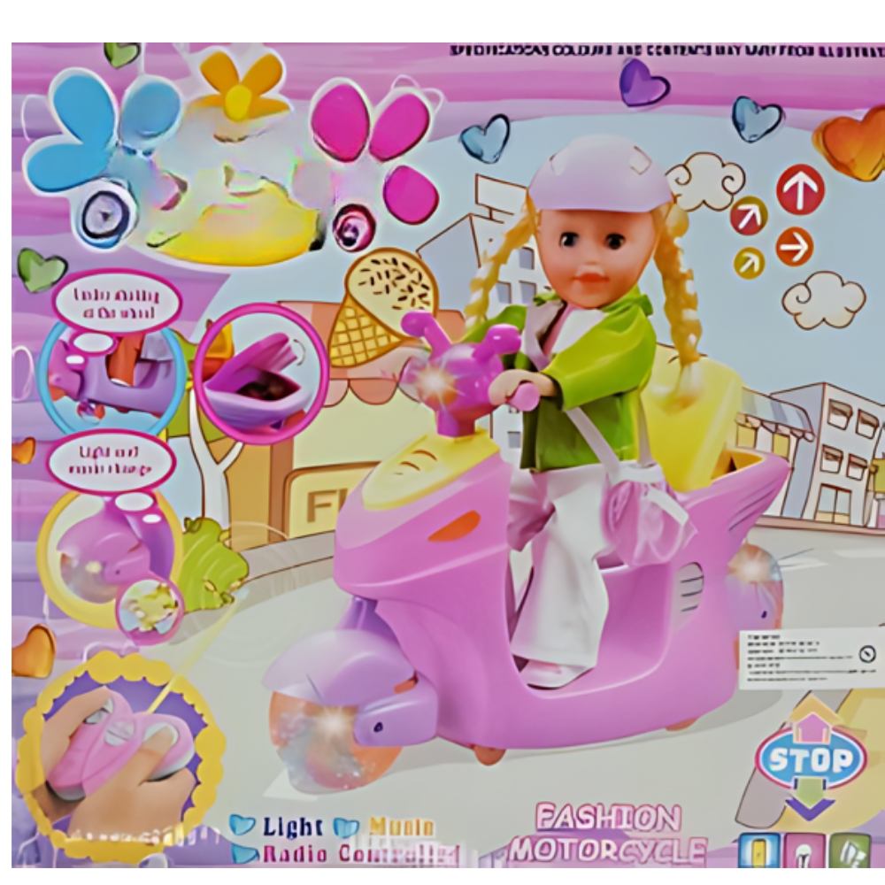 🛵 Muñeca Articulada Moto Clásica Tipo - ¡Aventuras sobre ruedas! 2