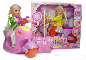 🛵 Muñeca Articulada Moto Clásica Tipo - ¡Aventuras sobre ruedas!