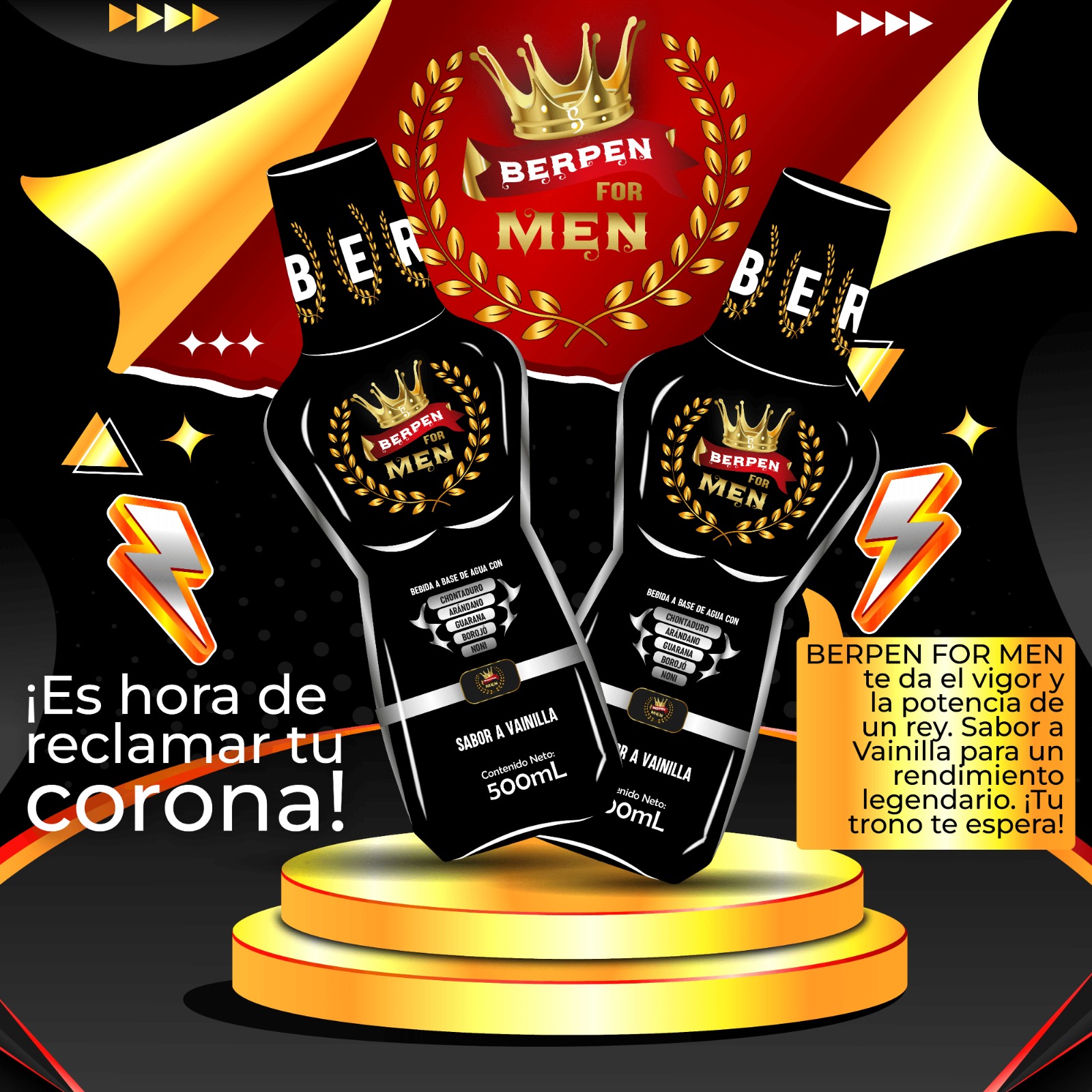 BERPEN MEN + SACHET CHOCOLATE + GUMMIES - Vista 1