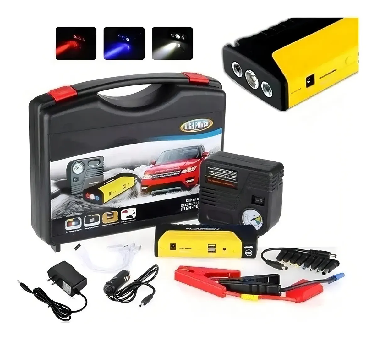 Iniciador de batería con compresor