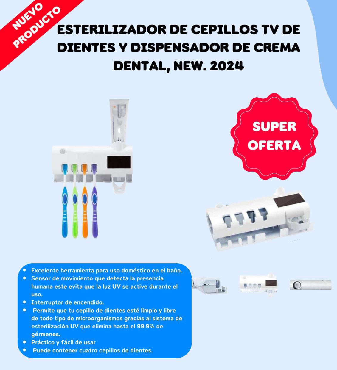 Esterilizador Cepillos Dientes Dispensad