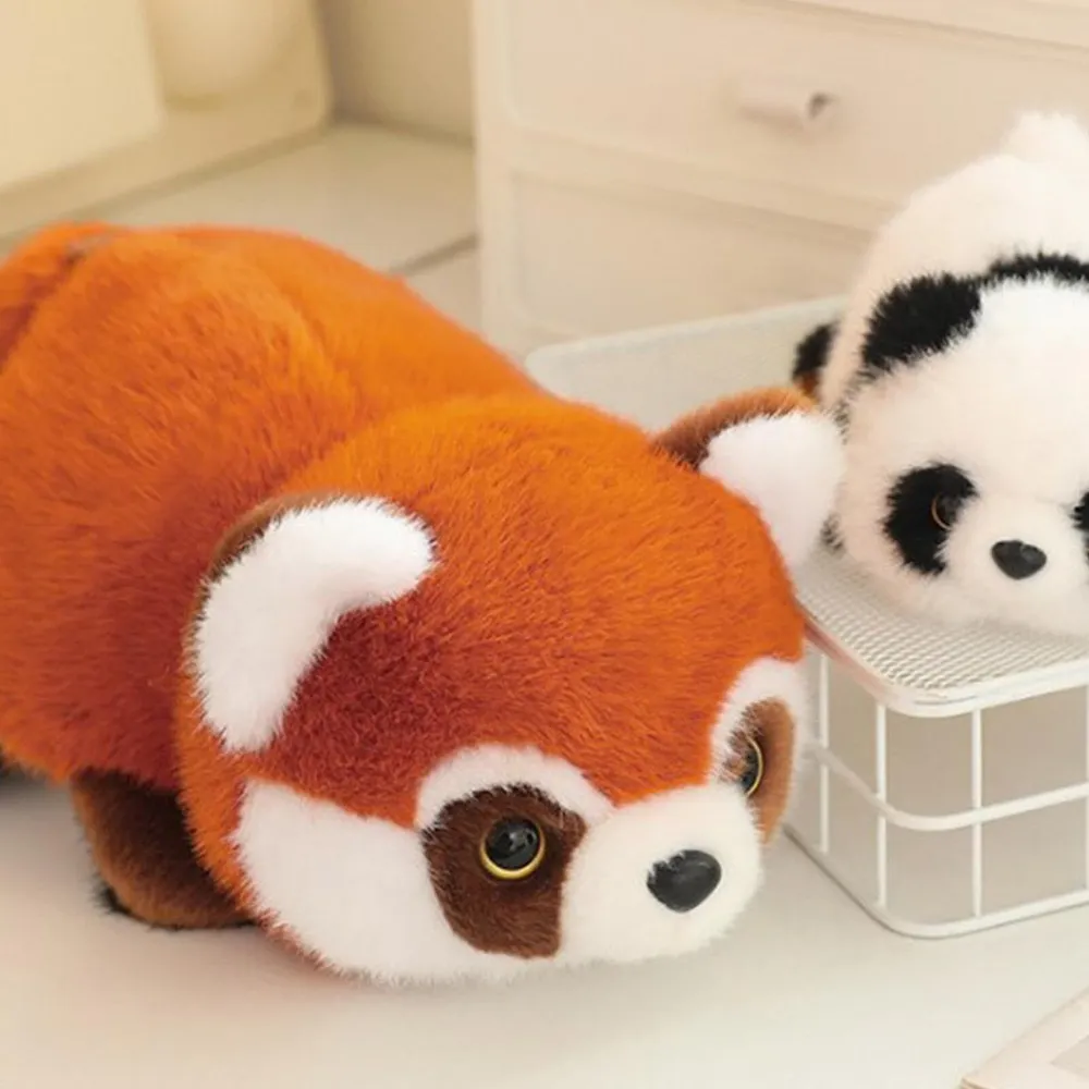 Vista 3 de Peluche oso Panda Rojo reversible