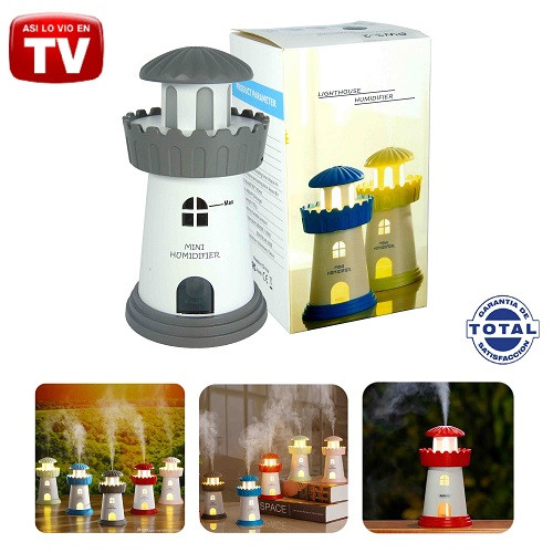 Miniatura 3 de Difusor Aroma Faro Ambientador Luz Led