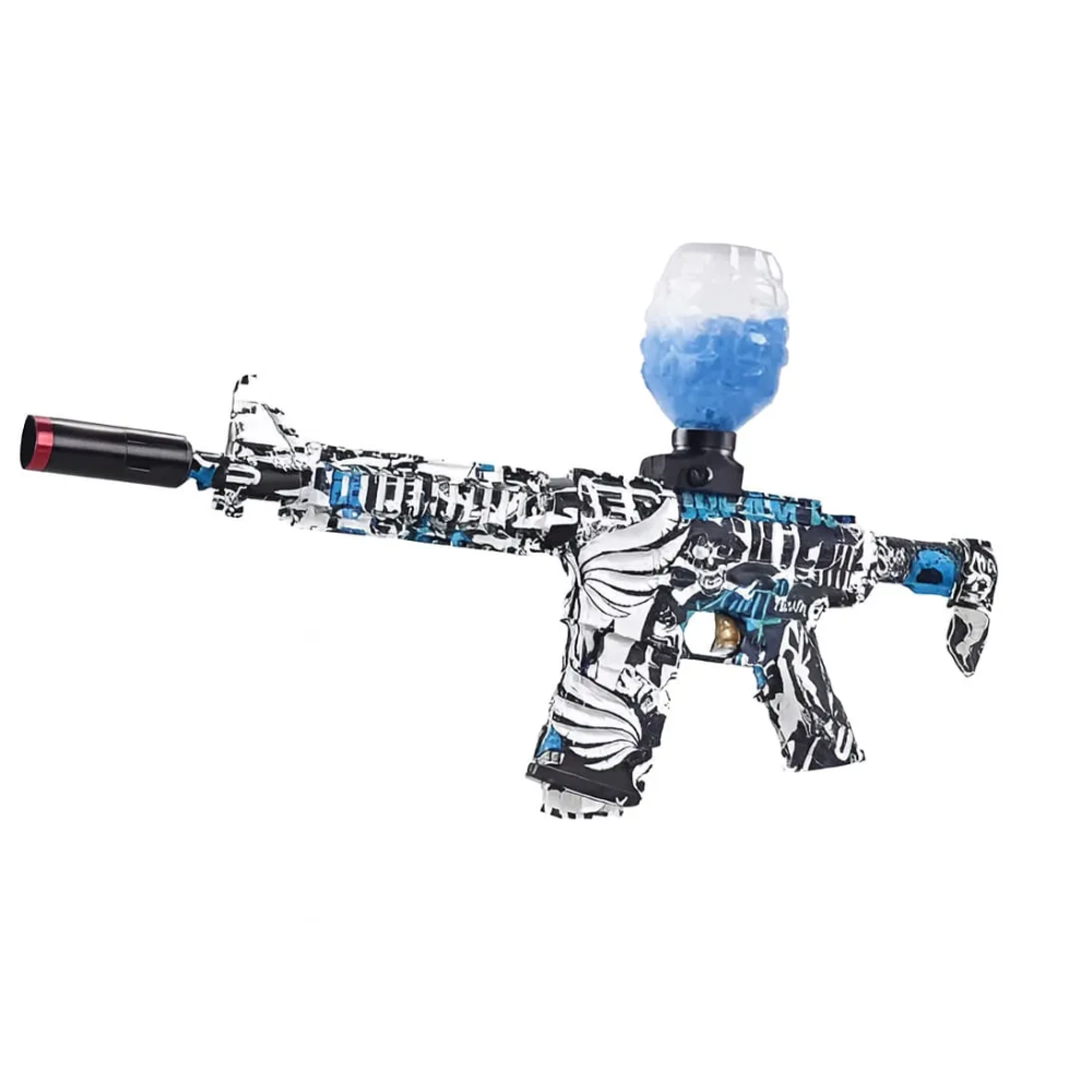 Rifle Juguete M416 Gelxshot Azul Gris 🎯 - Diversión y Acción Asegurada