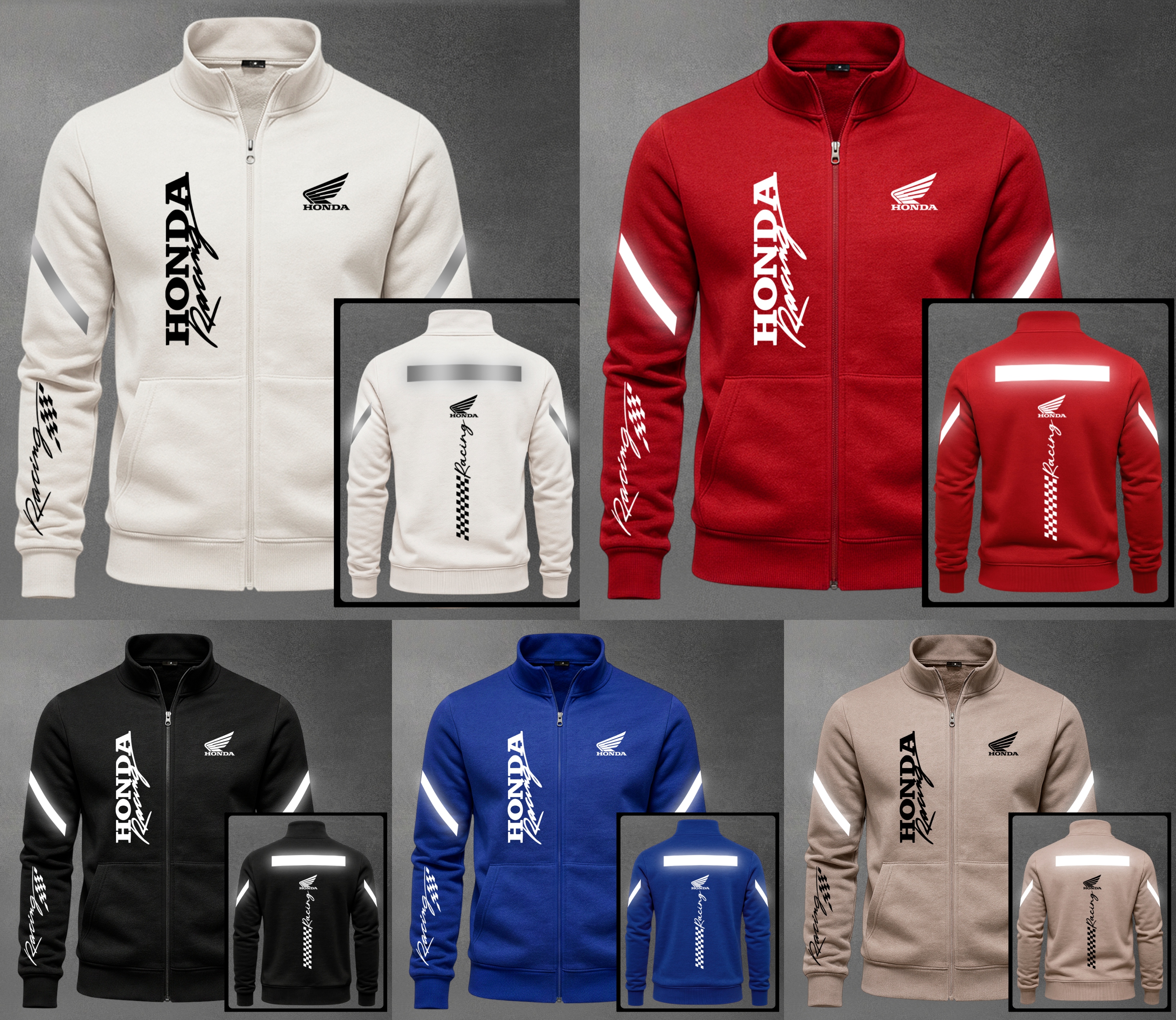 BUZO CUELLO ALTO MOTO REFLECTIVO HONDA - Vista 1