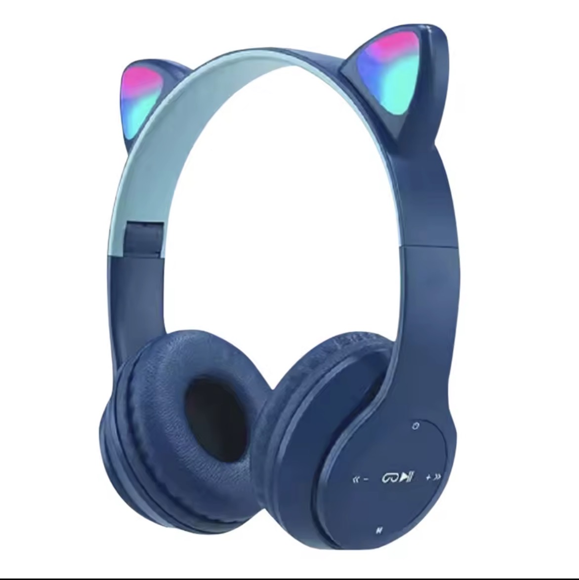 Audifonos orejas de gato Bluetooth y luz - Vista 1