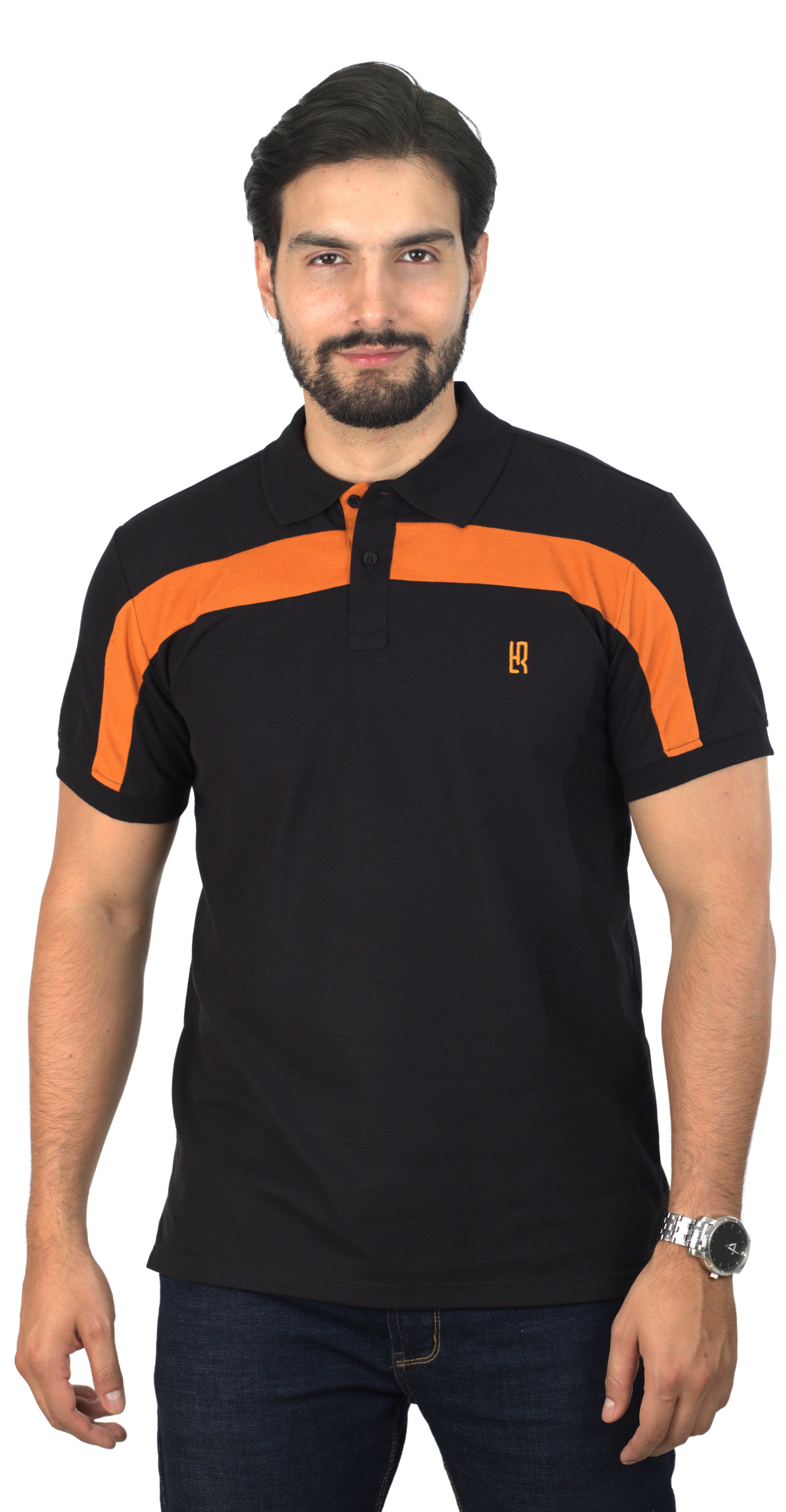 008C POLO COMBINADA NEGRO TERRACOTA - Vista 1