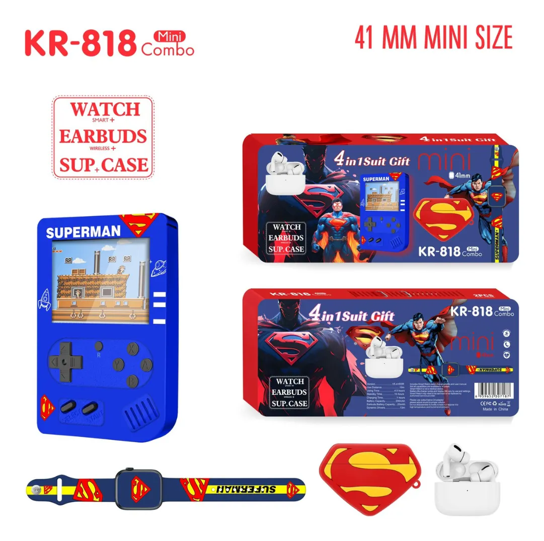 Vista 10 de Combo Infantil 4 en 1 Reloj,Consola,Audi - Diseño: Niña