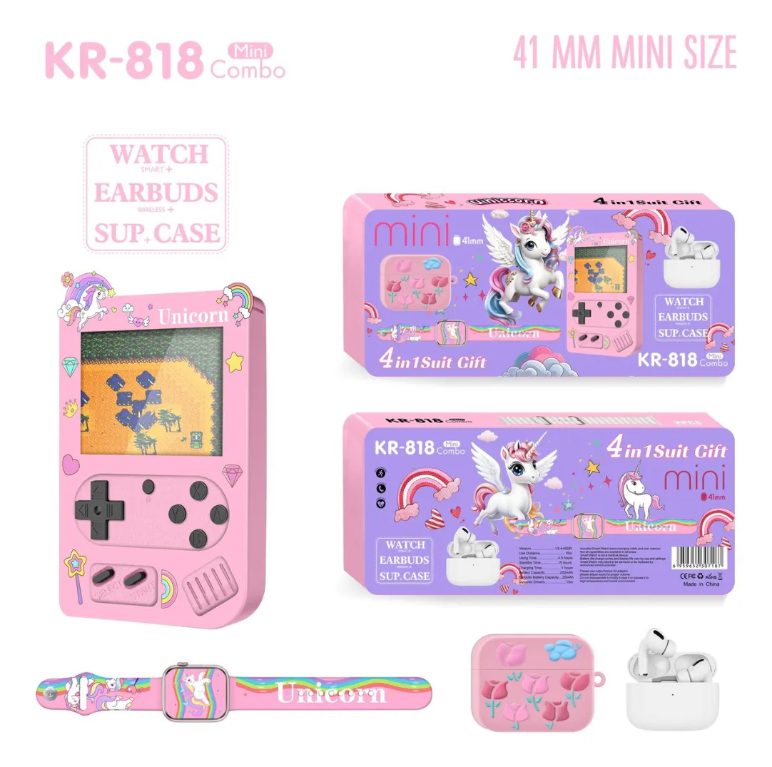 Vista 8 de Combo Infantil 4 en 1 Reloj,Consola,Audi - Diseño: Niña