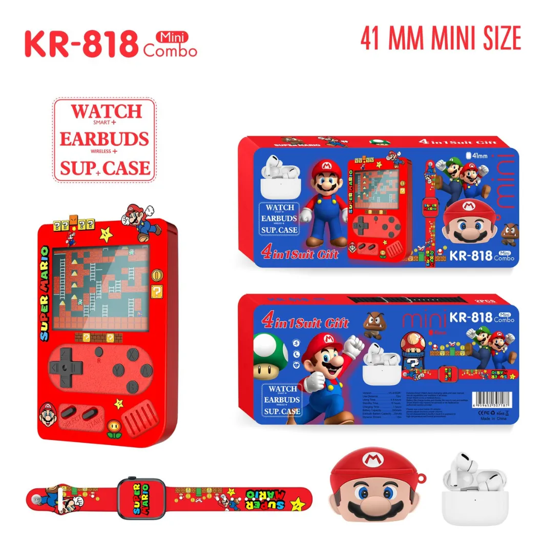 Vista 6 de Combo Infantil 4 en 1 Reloj,Consola,Audi - Diseño: Niña