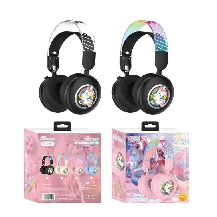 Diadema Diseño de Unicornio PG-906G RGB - Vista 1