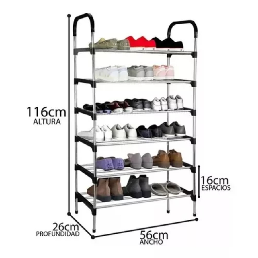 Organizador De Zapatos Plegable De 6 Niv