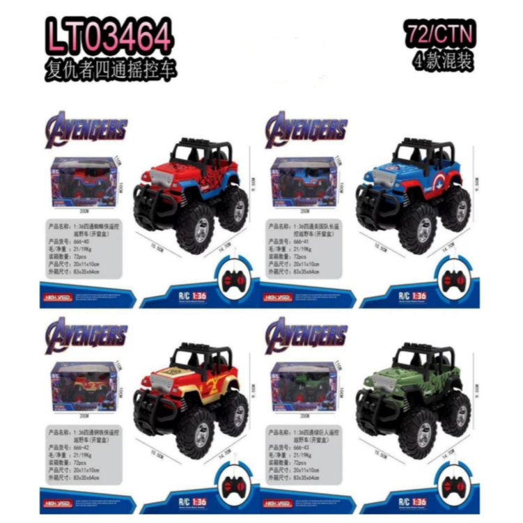 CARRO BUGGY AVENGERS CONTROL REMOTO