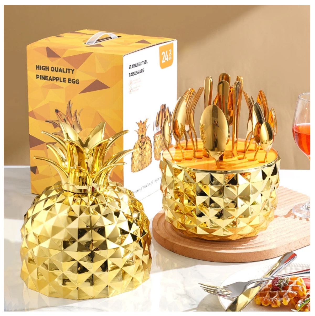 Juego Cubiertos De 24 Piezas Base PIÑA - Vista 1