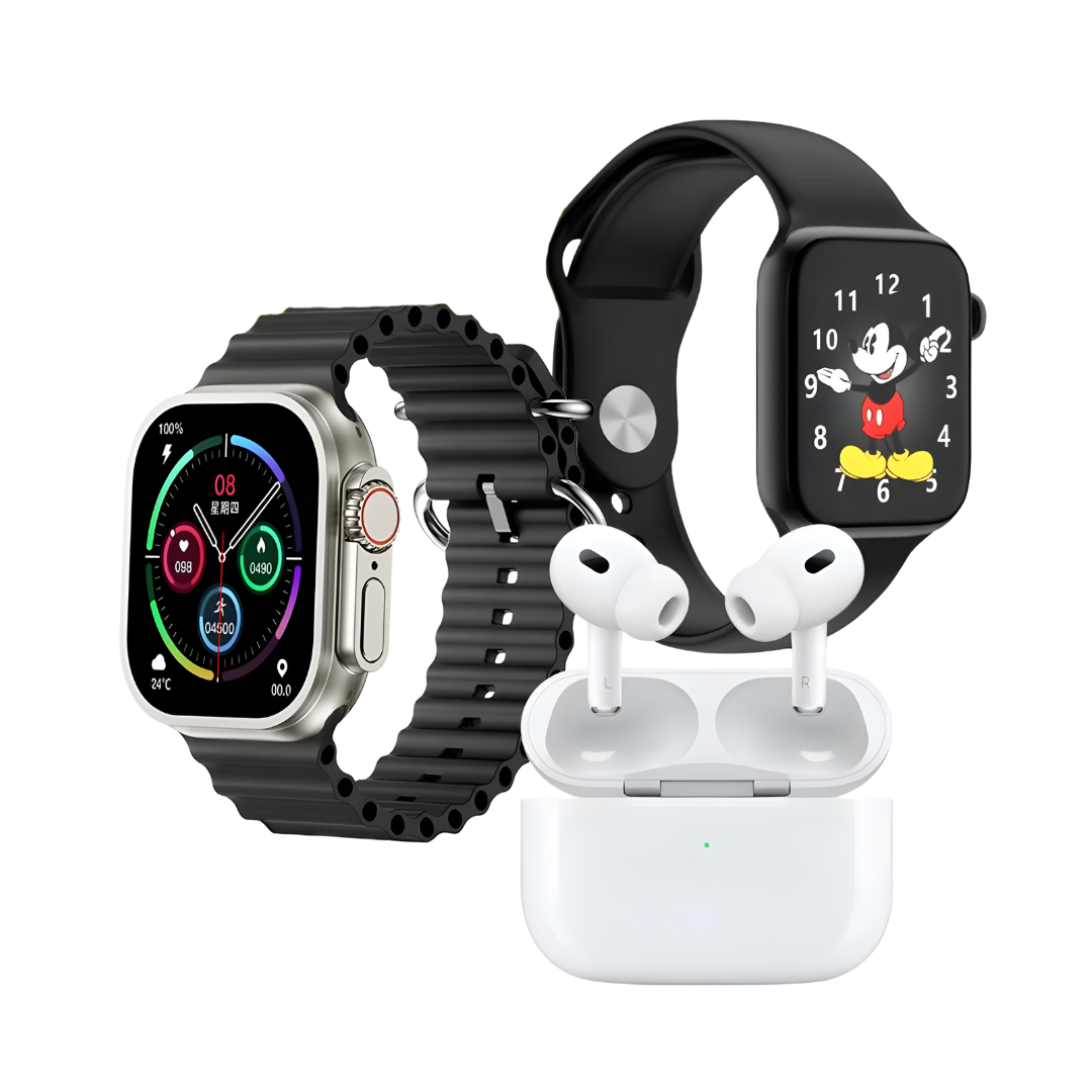 Combo Tecnologico 2 Relojes Audifonos