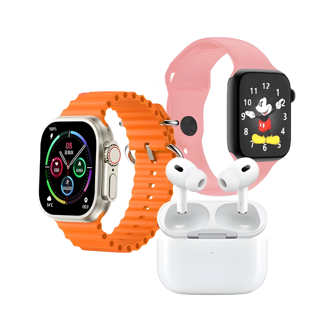Combo Tecnologico 2 Relojes Audifonos