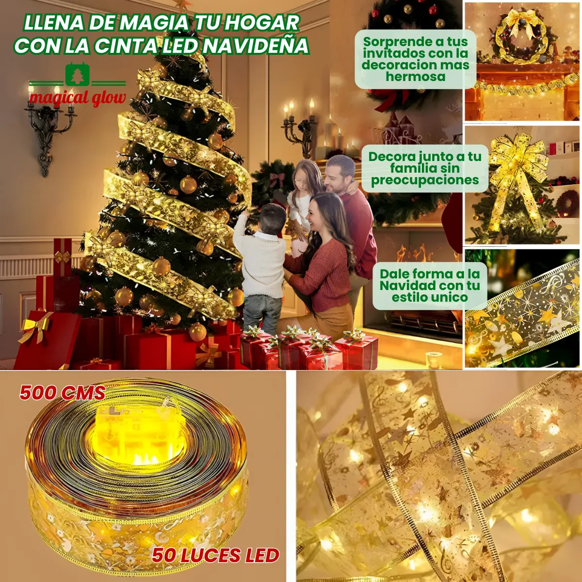 Cinta Navideña Luz Led