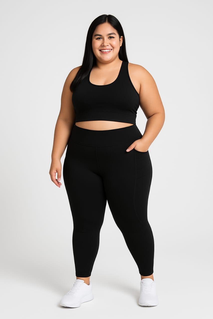 CONJUNTO LEGGINS DAMA Y TOP FAJON - Vista 1