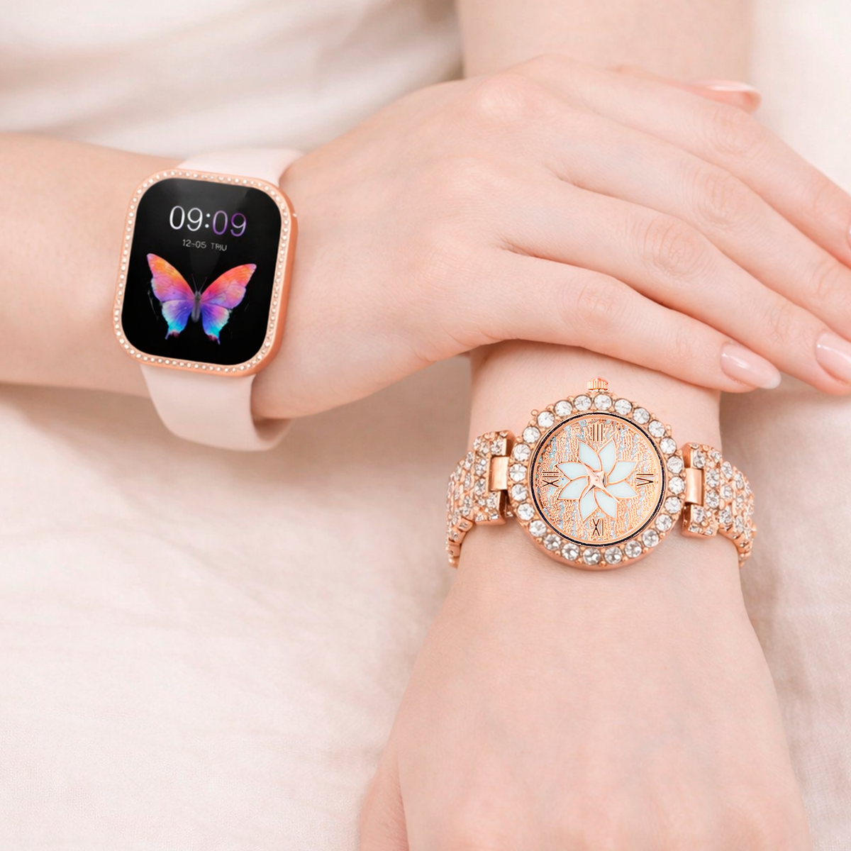 Set Relojes De Lujo 2 En 1 Zw10