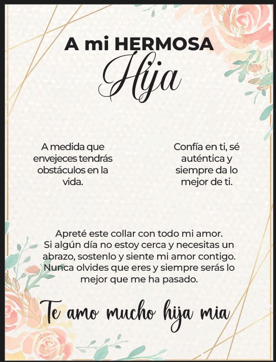 Tarjeta Prediseñada HIJA 2 paraCAJAREGA