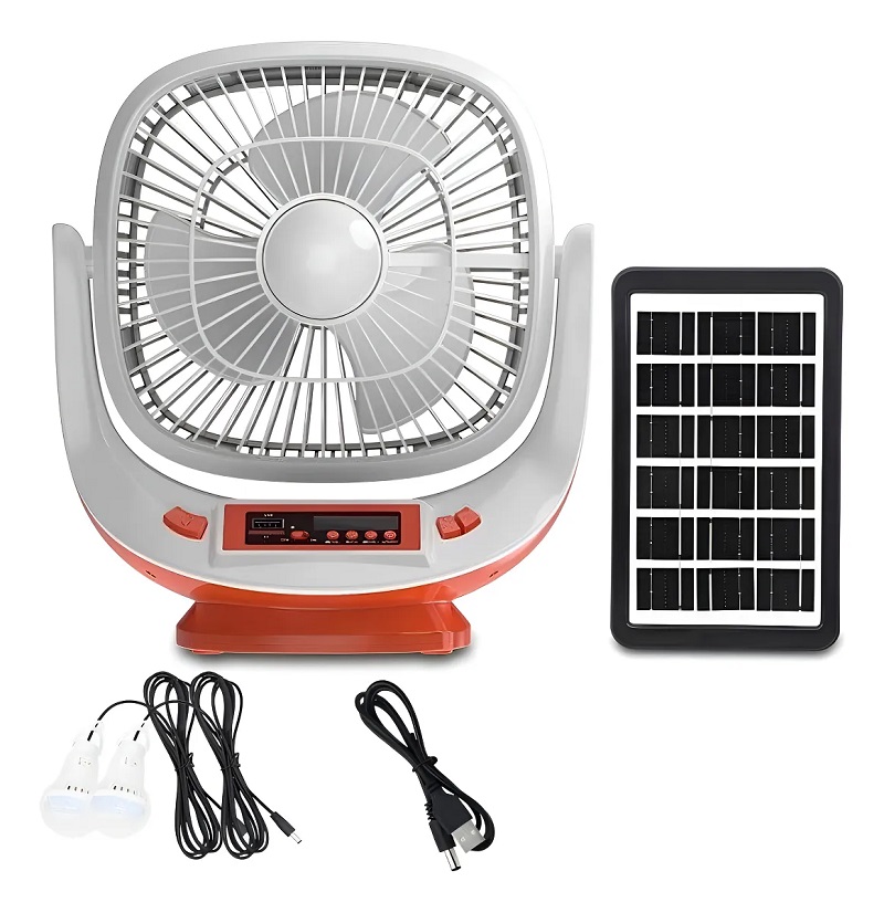Ventilador Recargable con Panel Solar