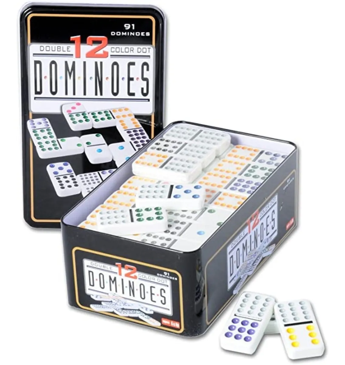 DOMINO DOBLE 12 CAJA METALICA