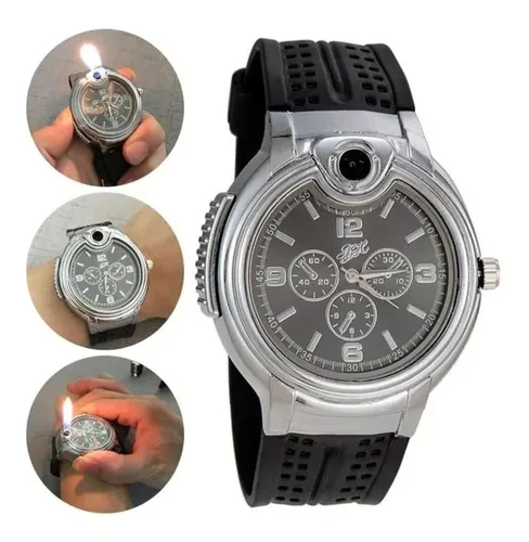 Reloj Con Encendedor Briket De Llama Gas