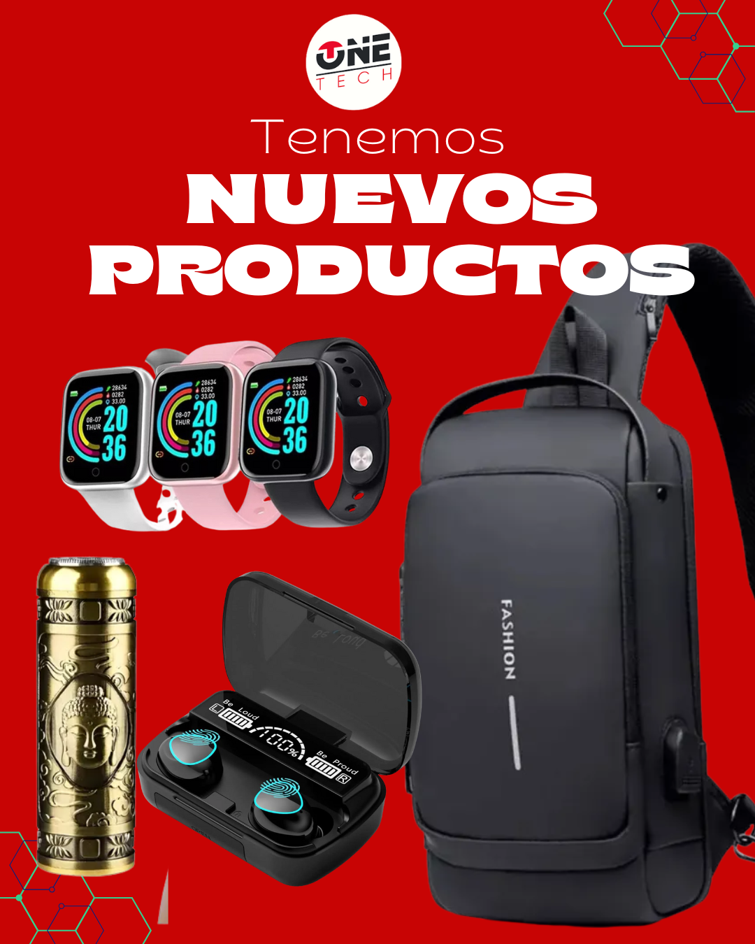 BOLSO ANTIROBO+Y68+M10+MINI AFEITADORA COLOR DEL RELOJ