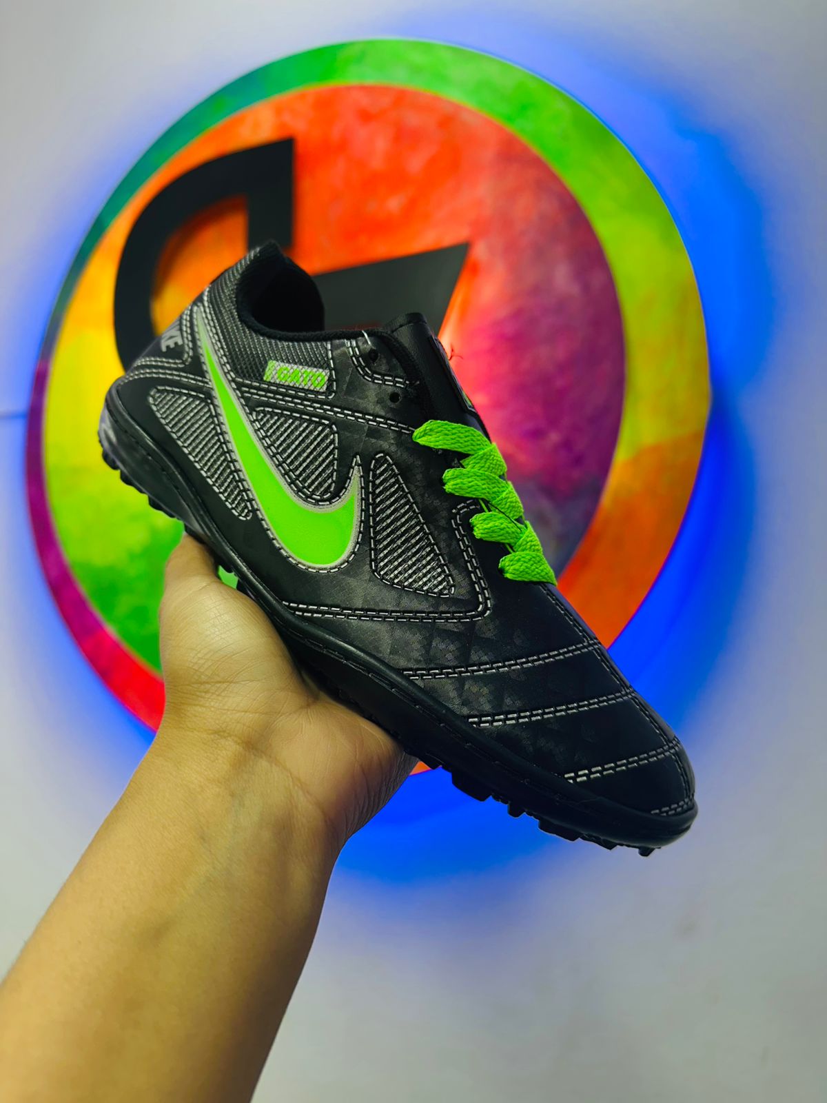 GUAYO MERCURIAL SINTETICA NEGRO/VERDE - Vista 1