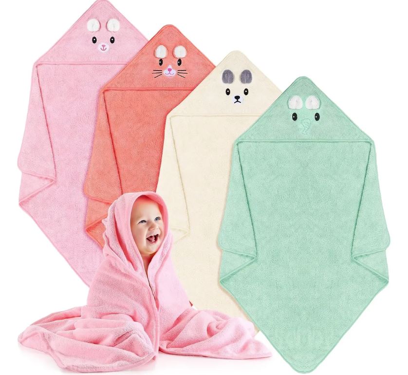 Miniatura 4 de Toalla para bebés en microfibra - Color: Rosado