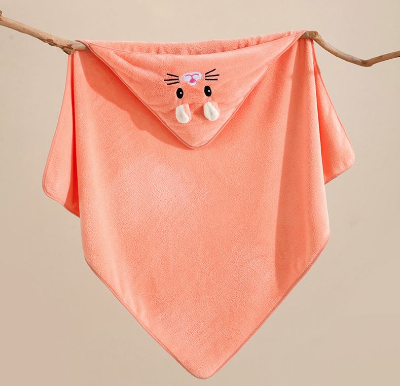 Toalla para bebés en microfibra - Color: Rosado