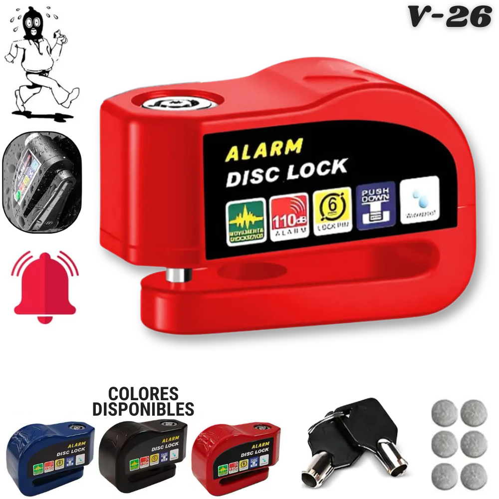 Candado De Seguridad Con Alarma V-26