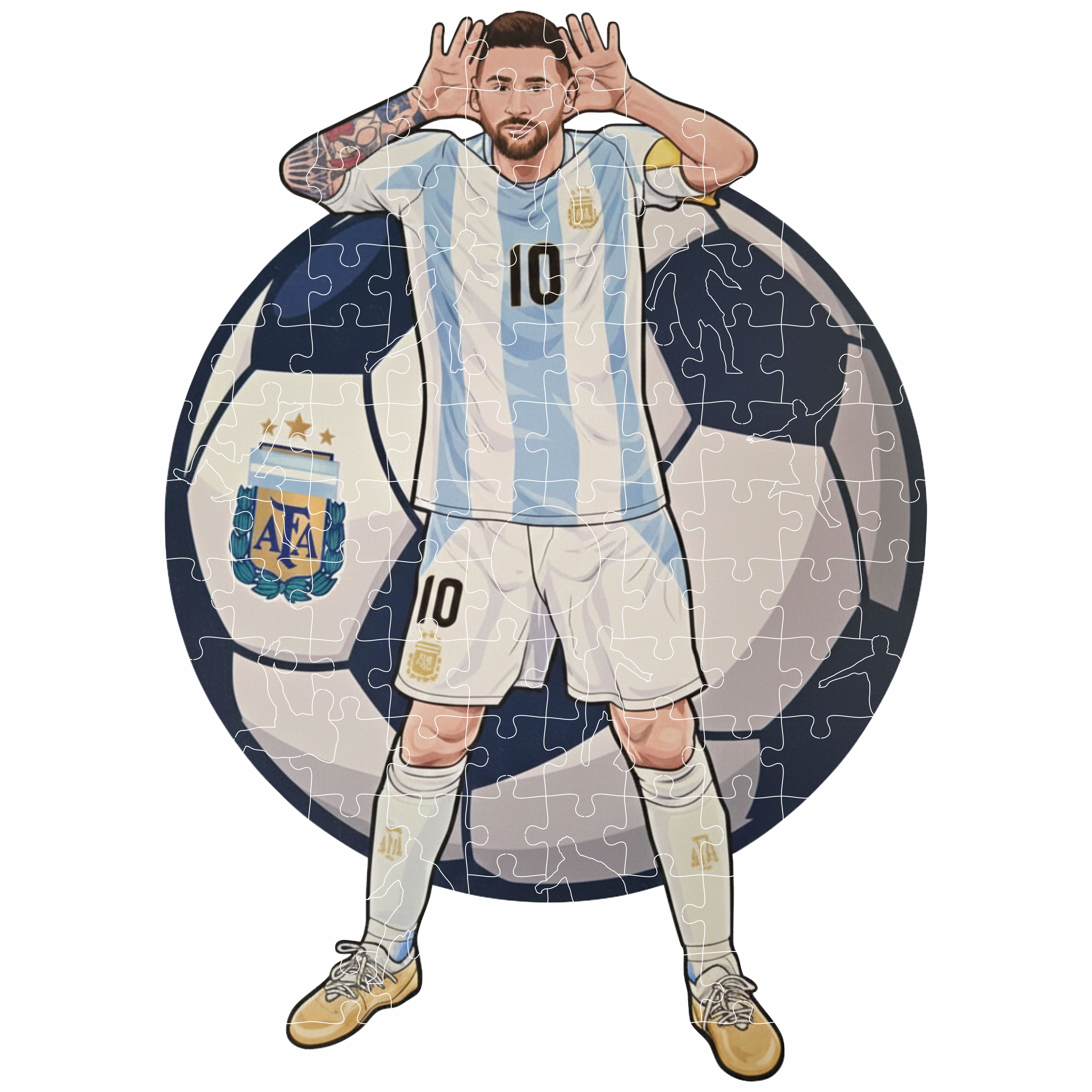 Vista 8 de Personajes Rompecabezas futbol - jugador: Mbappe, tamaño: 20x30cm