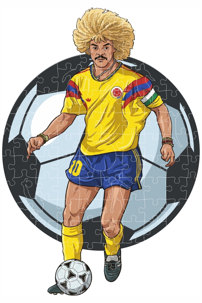 Vista 6 de Personajes Rompecabezas futbol - jugador: Mbappe, tamaño: 20x30cm
