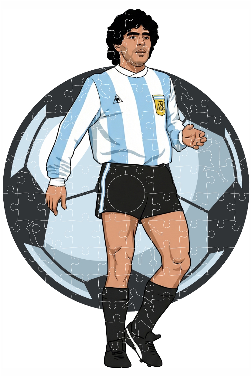 Personajes Rompecabezas futbol - jugador: Mbappe, tamaño: 20x30cm