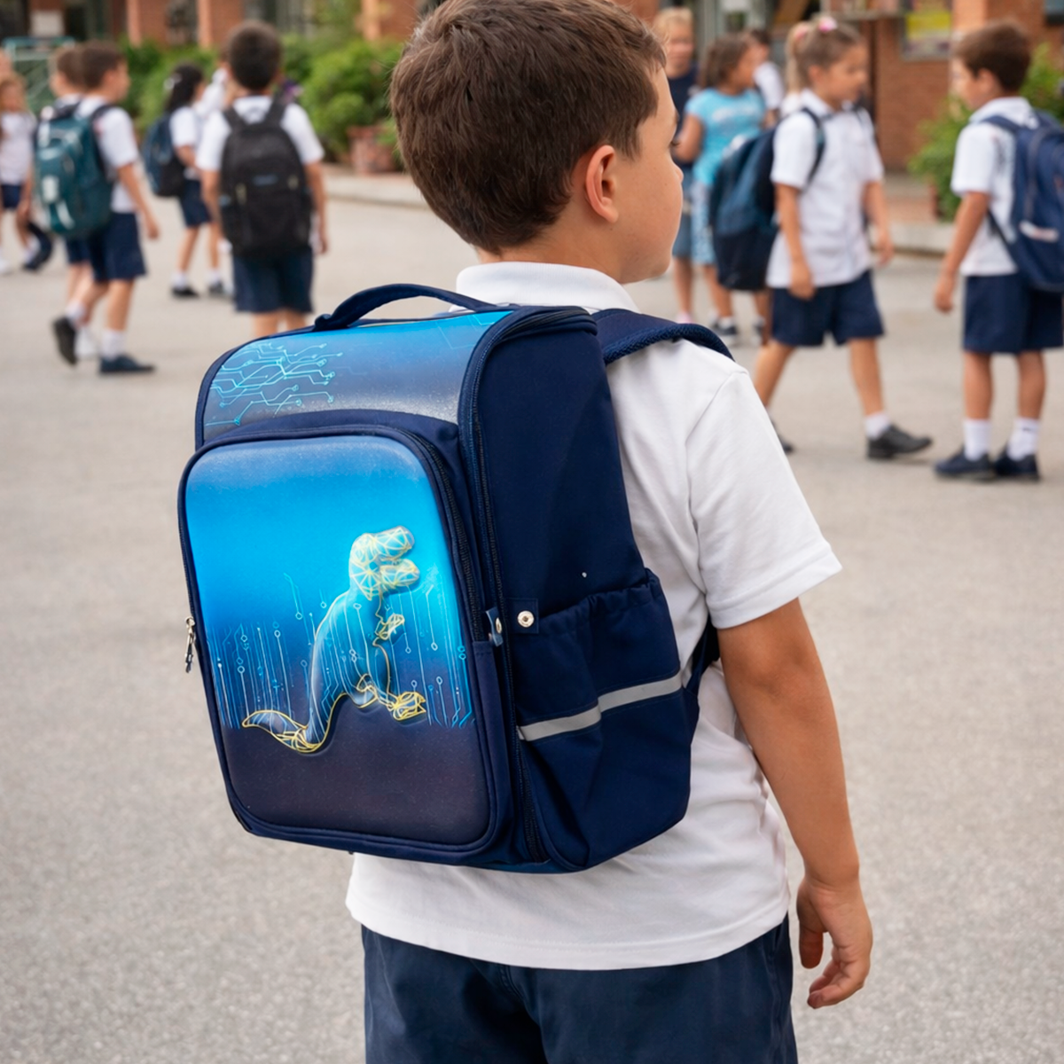 Mochila Escolar Niño Dinosaurio FA3-0188