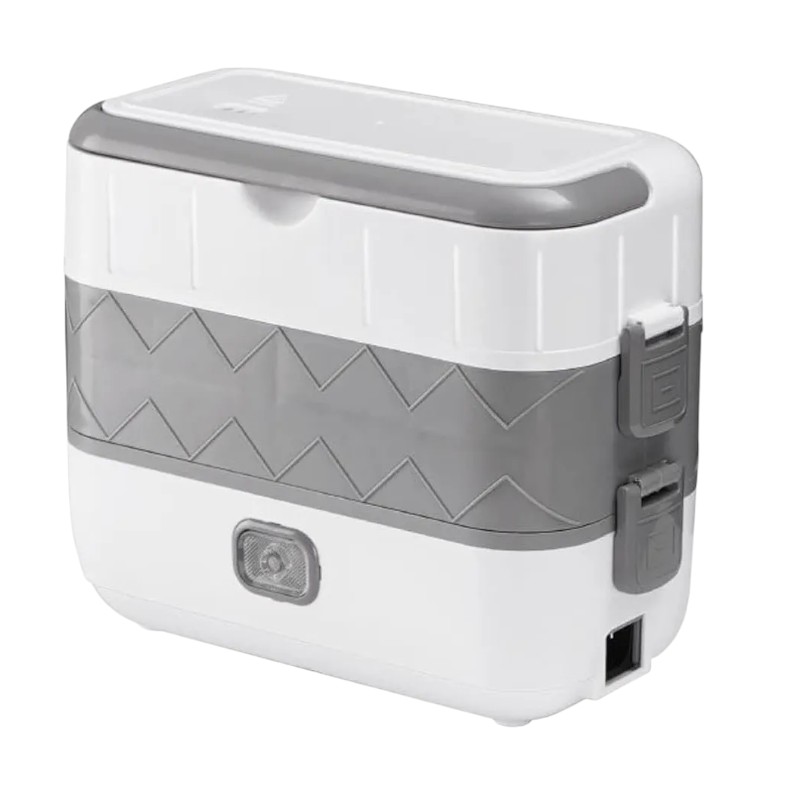 Lonchera Electrica Portacomida 4 Puestos Blanco- Gris