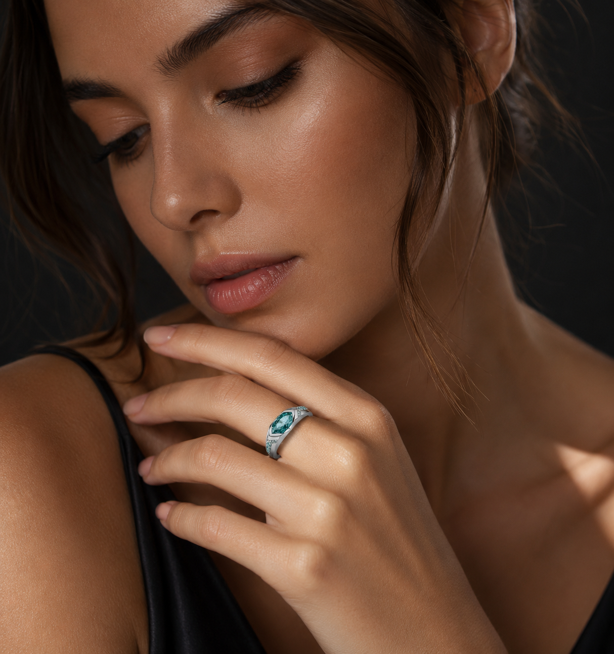 anillo de moisanita plata 925