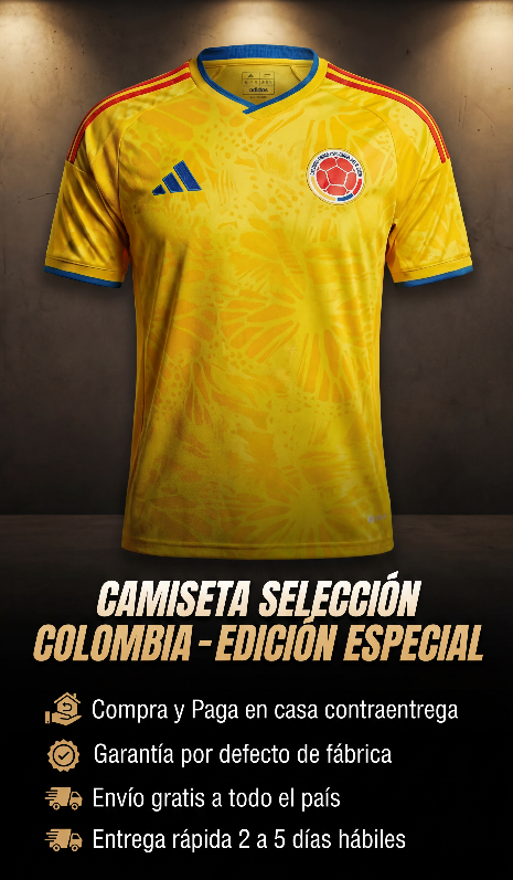 CAMISETA COLOMBIA MUNDIAL AFICIONADO - Vista 1