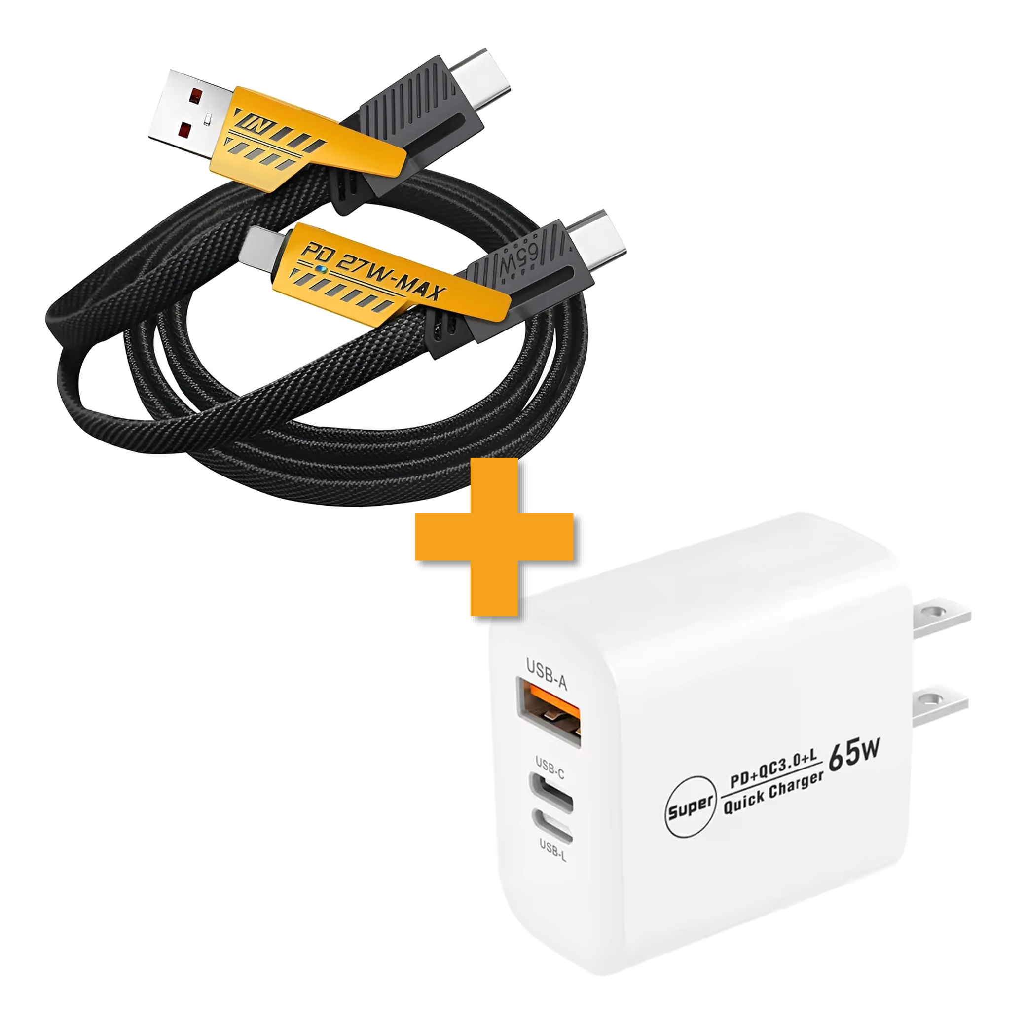 Combo cargador 4 en 1 (Adaptador+cable)