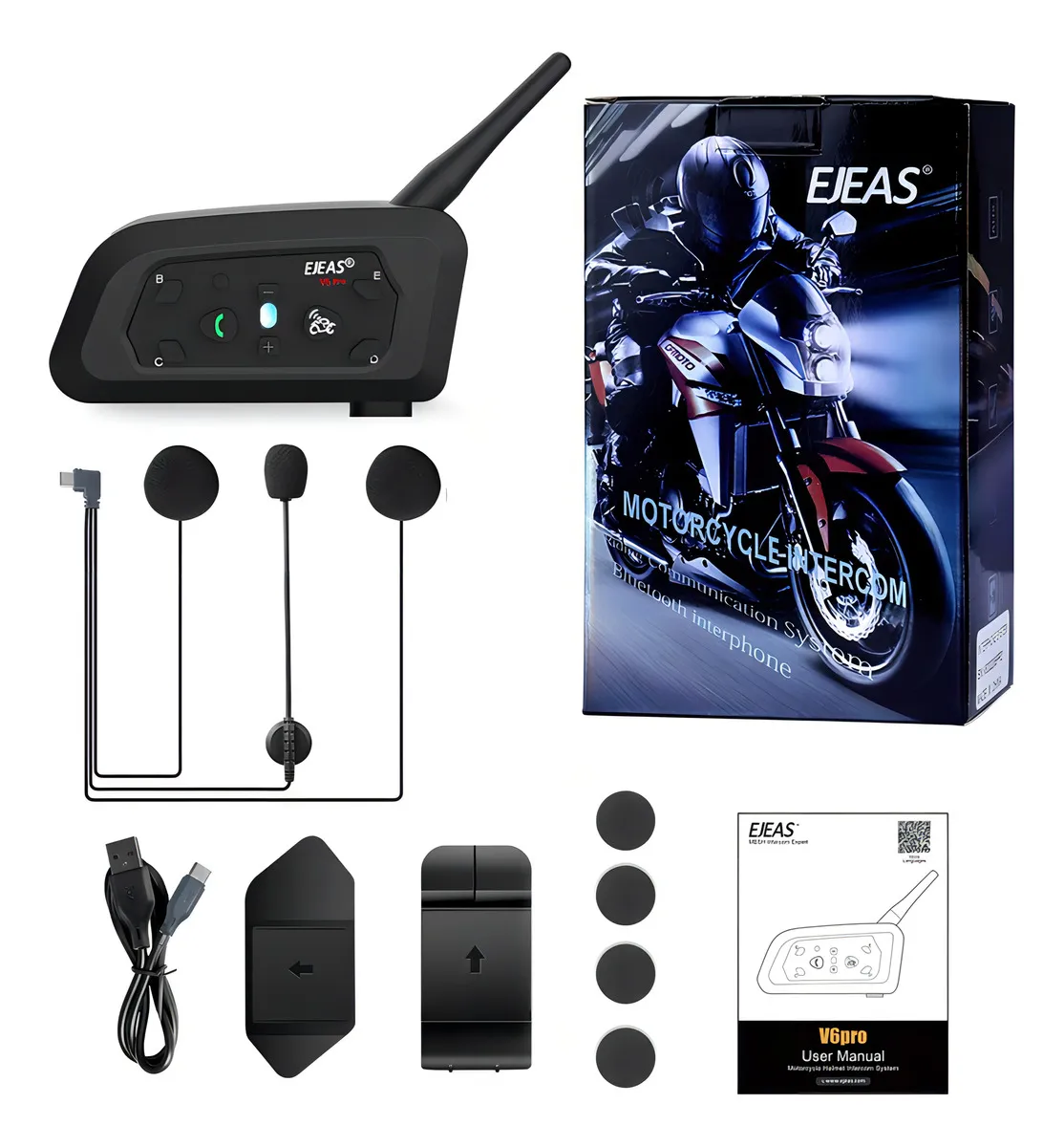 Intercomunicador Casco Moto V6 Plus