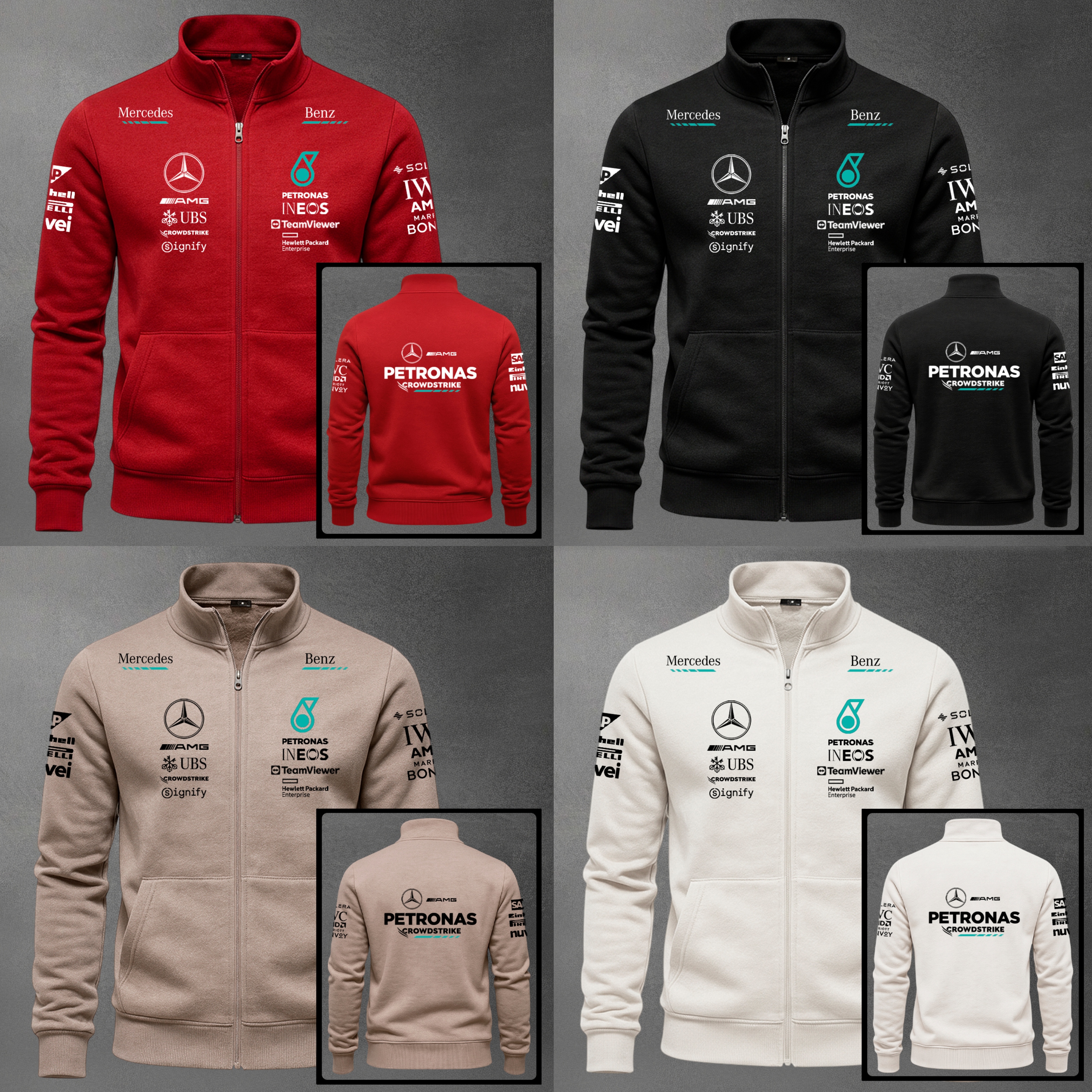 BUZO CUELLO ALTO F1 MERCEDES ESTAMPADO - Vista 1