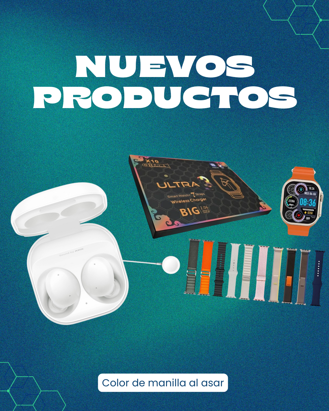 RELOJ 7 MANILLAS+AUDIFONO GALAXY