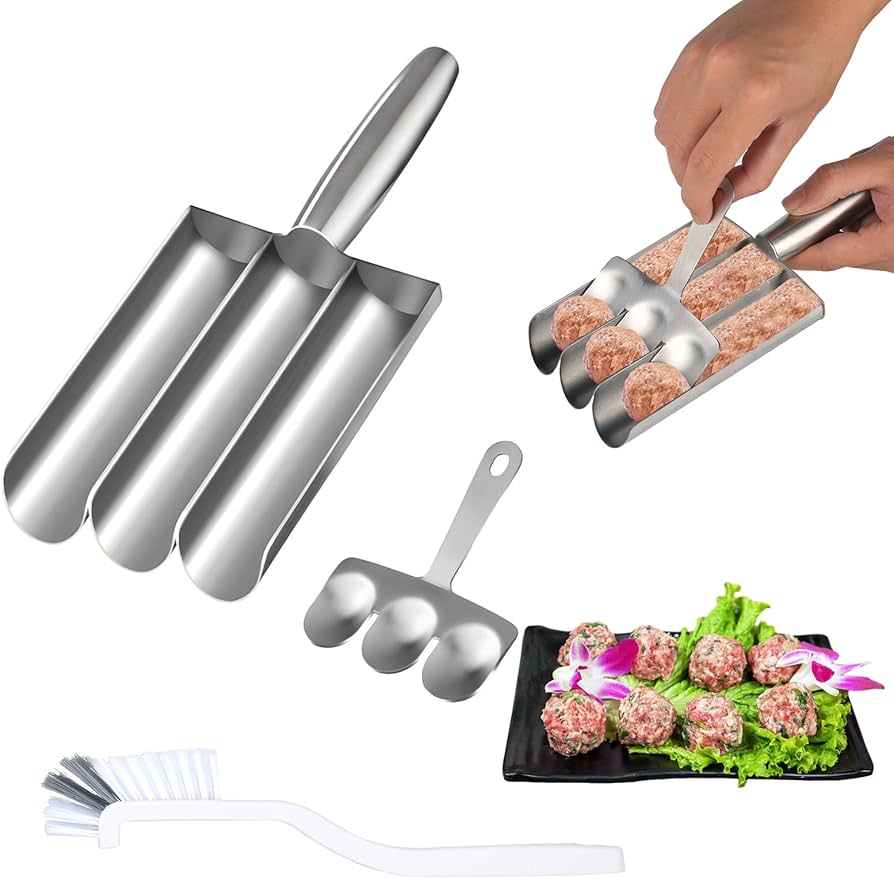 CUCHARA PARA ALBONDIGAS EN ACERO INOXIDA