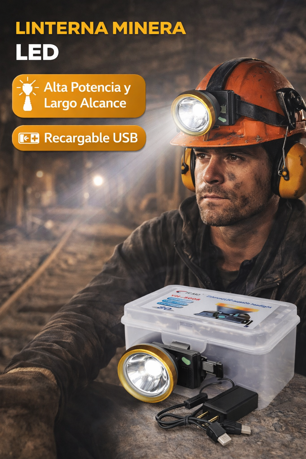 LINTERNA MINERA RECARGABLE