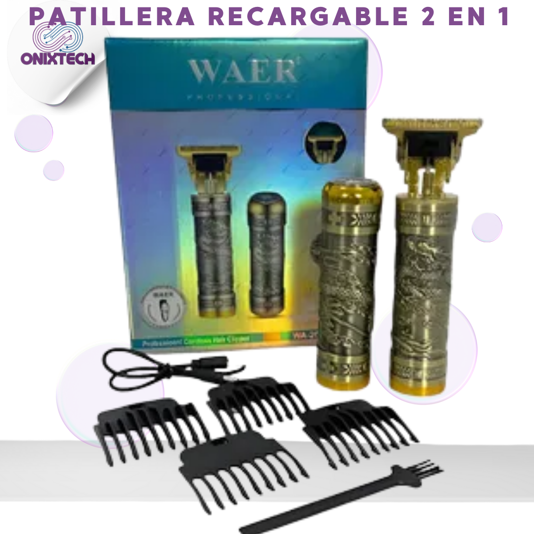 Patillera Recargable 2 En 1