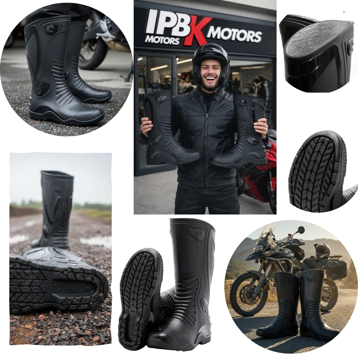 Botas dakar impermeables lluvia motero - Vista 1